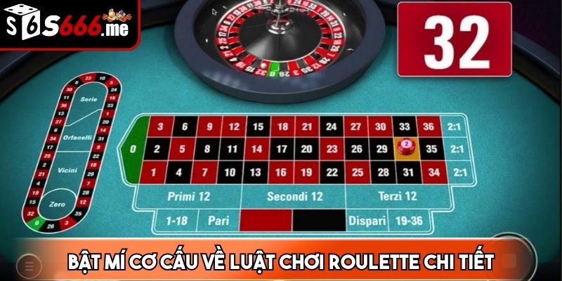 Bật mí cơ cấu về luật chơi roulette chi tiết